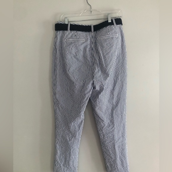 Brooks Brothers 100% Cotton Pin Striped High Rise Barrel Trousers Size 8 - Picture 2 of 13